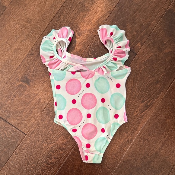 Marni Pink and Mint Polka Dot Swimsuit - Picture 3 of 4